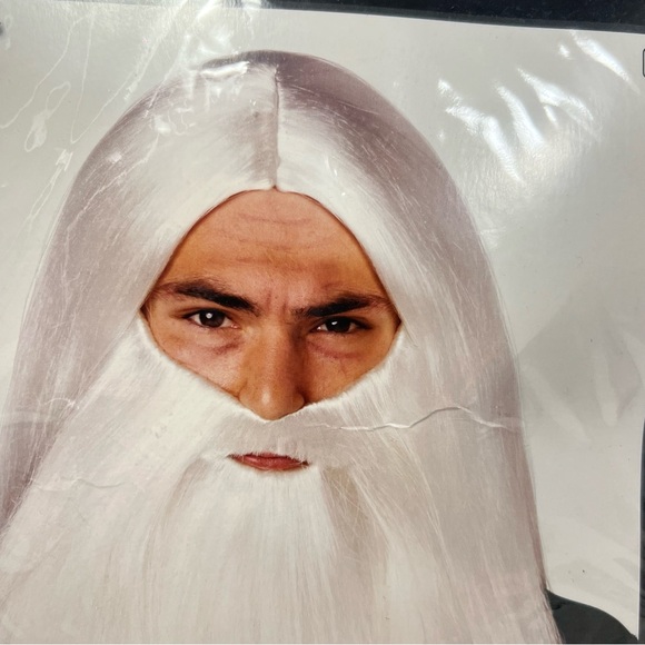 Merin Wizard Beard & Wig Ages 14 Plus - Picture 3 of 5